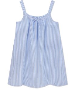 Alice Nightgown in Blue Seersucker