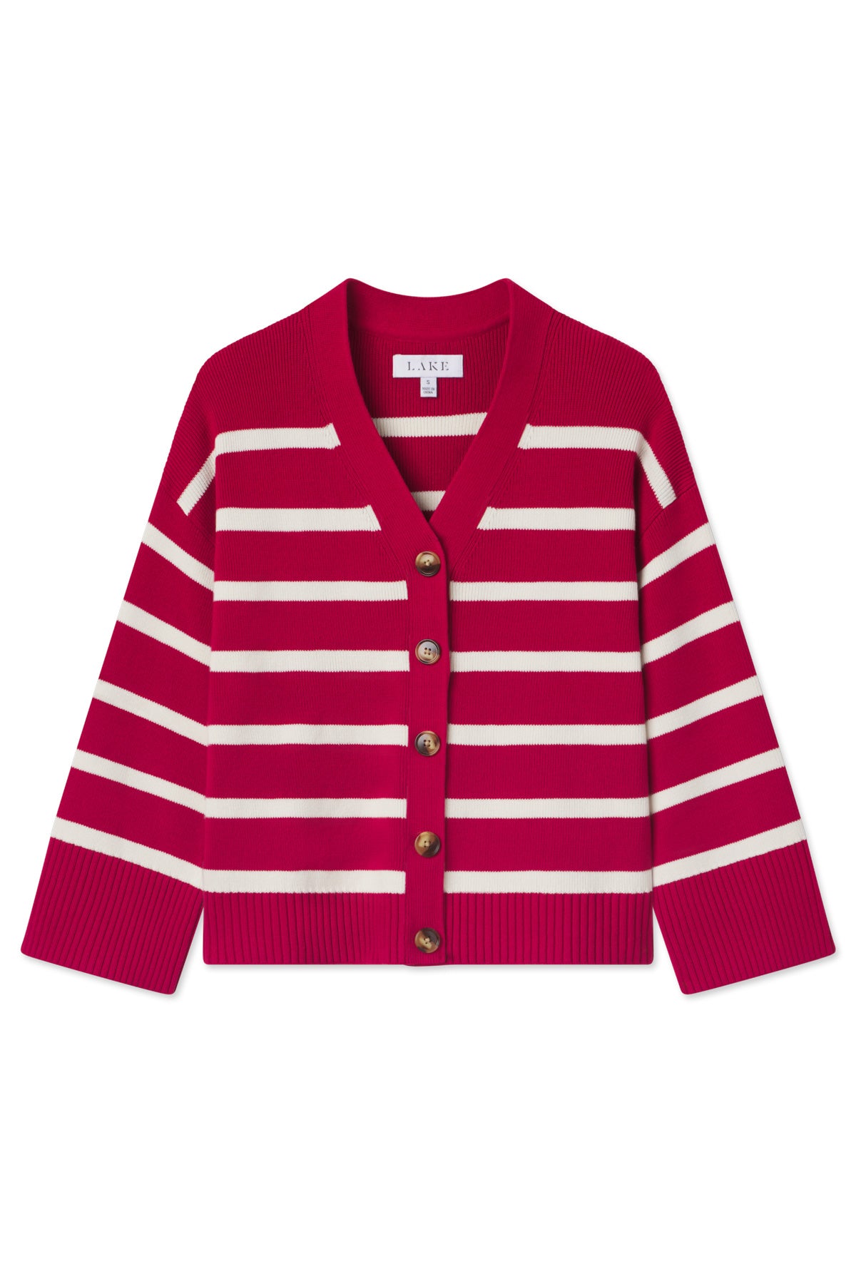 Ivory Crimson Inverse Stripe